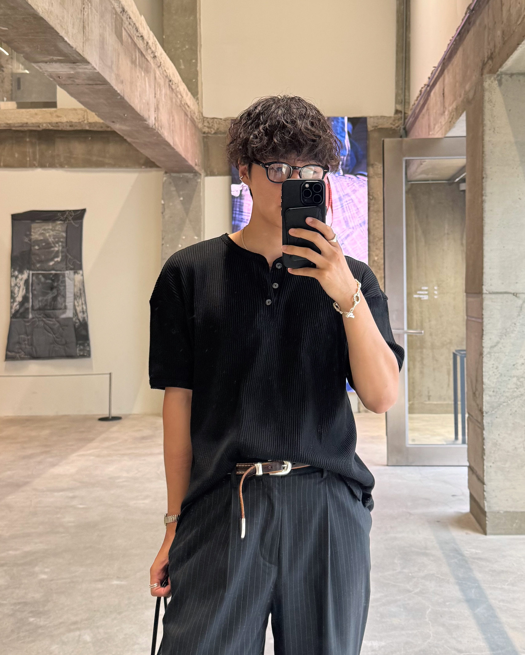 ワッフルヘンリーネックTシャツ | ファッション通販サイト NUGU