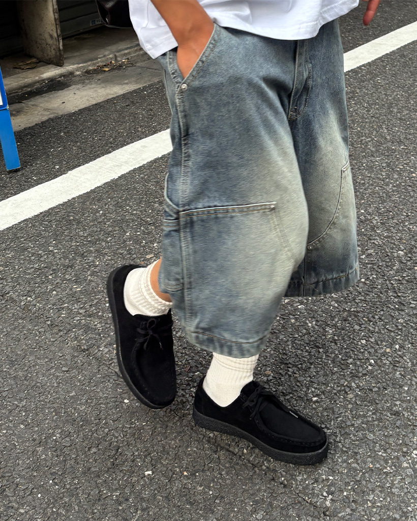 スエード ローファー