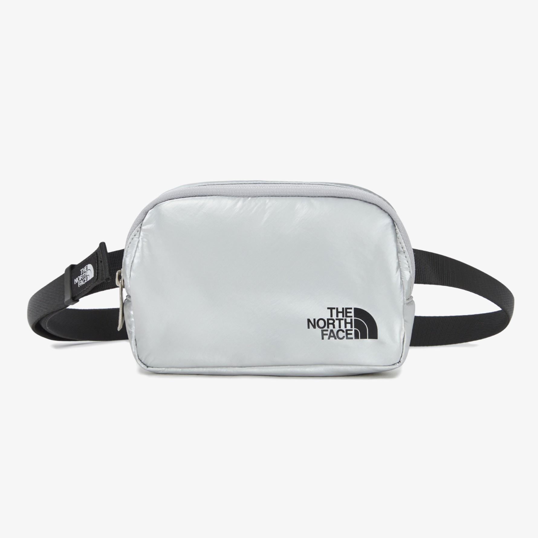 韓国限定レーベル] WAIST BAG MINI - silver ノースフェイス