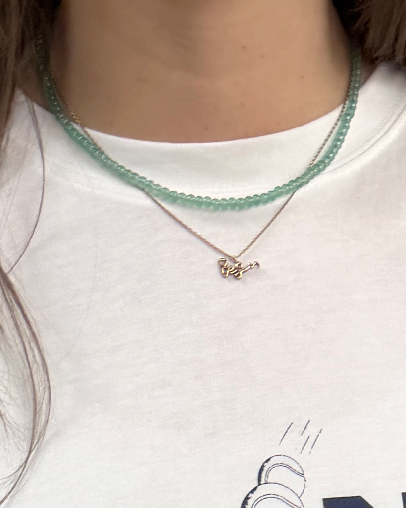 4mmカラービーズネックレス