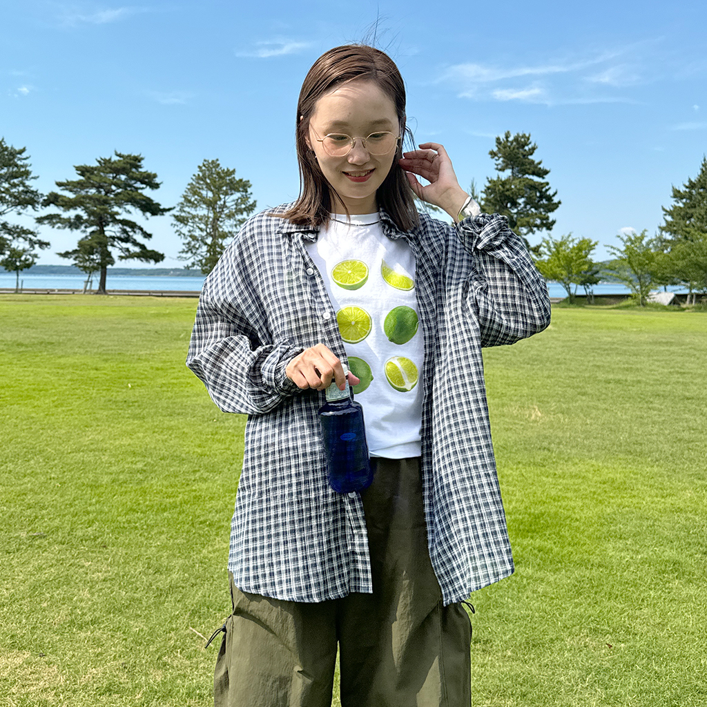 【ブラックレーベルクレストブリッジ】胸ロゴ　襟袖CBチェック　シアサッカーシャツ Adoon plain シャツ シアサッカーチェックシャツ メンズ レディース