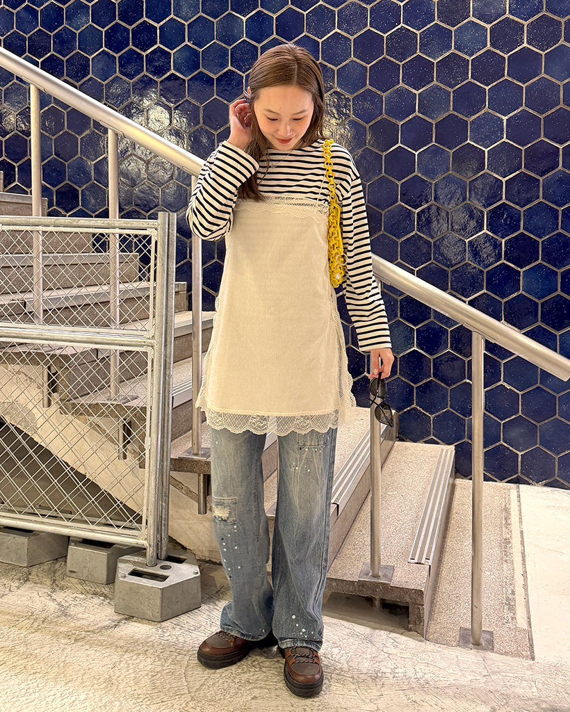 ベルベットレースキャミチュニック