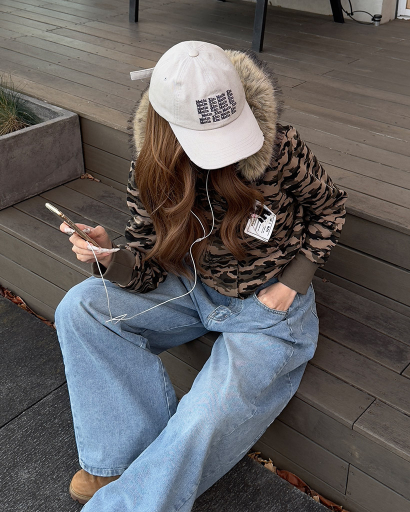 ラクーンファーカモフラージュパーカー