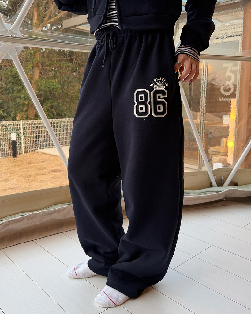 ナンバーパッチスウェットパンツ