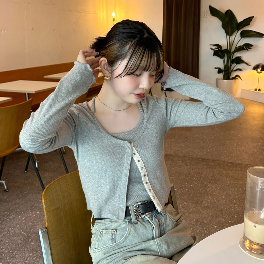 JAYRO カットソー& カーディガン セット　黒 JAYRO カットソー& カーディガン セット 黒