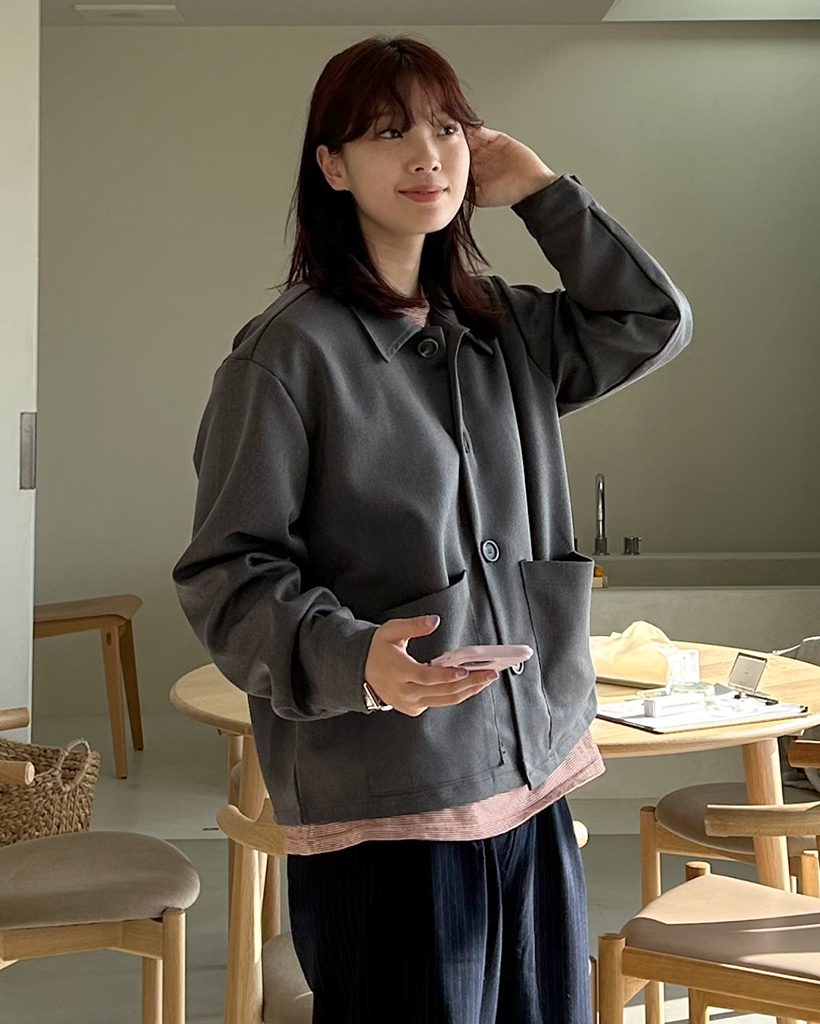 （ユニセックス）ミニマルポケットワークジャケット