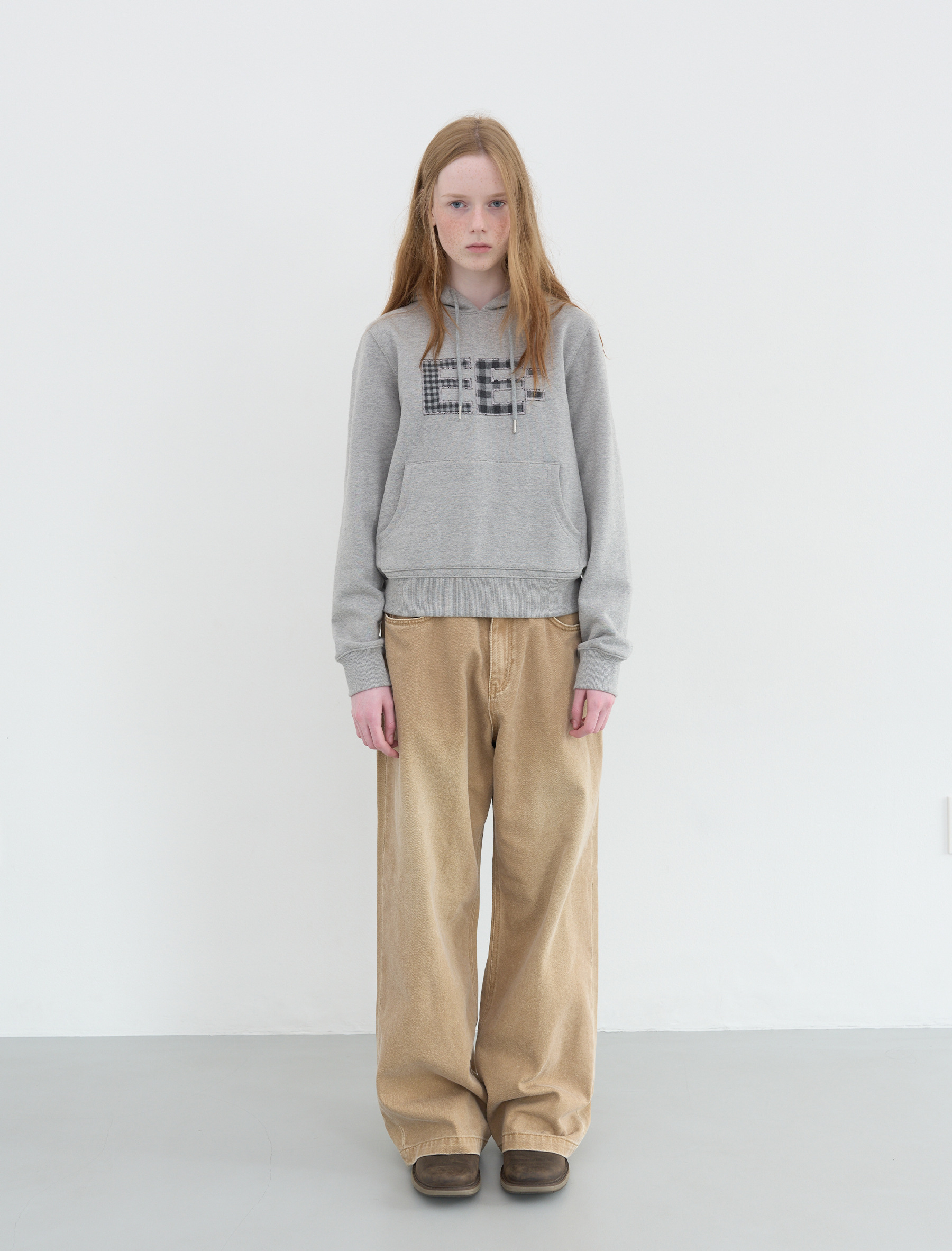 [kaorin x ENZOBLUES] Pixel Logo Hoody (Grey)