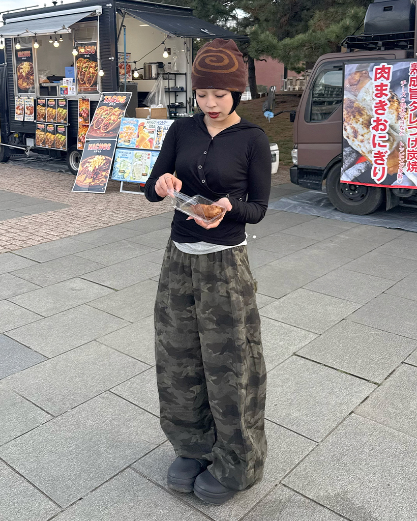 ミリタリーパターンイージーワイドパンツ