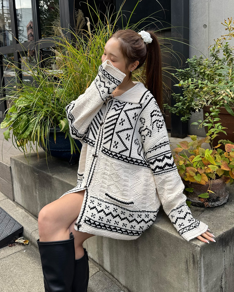 ノルディックニットカーディガン