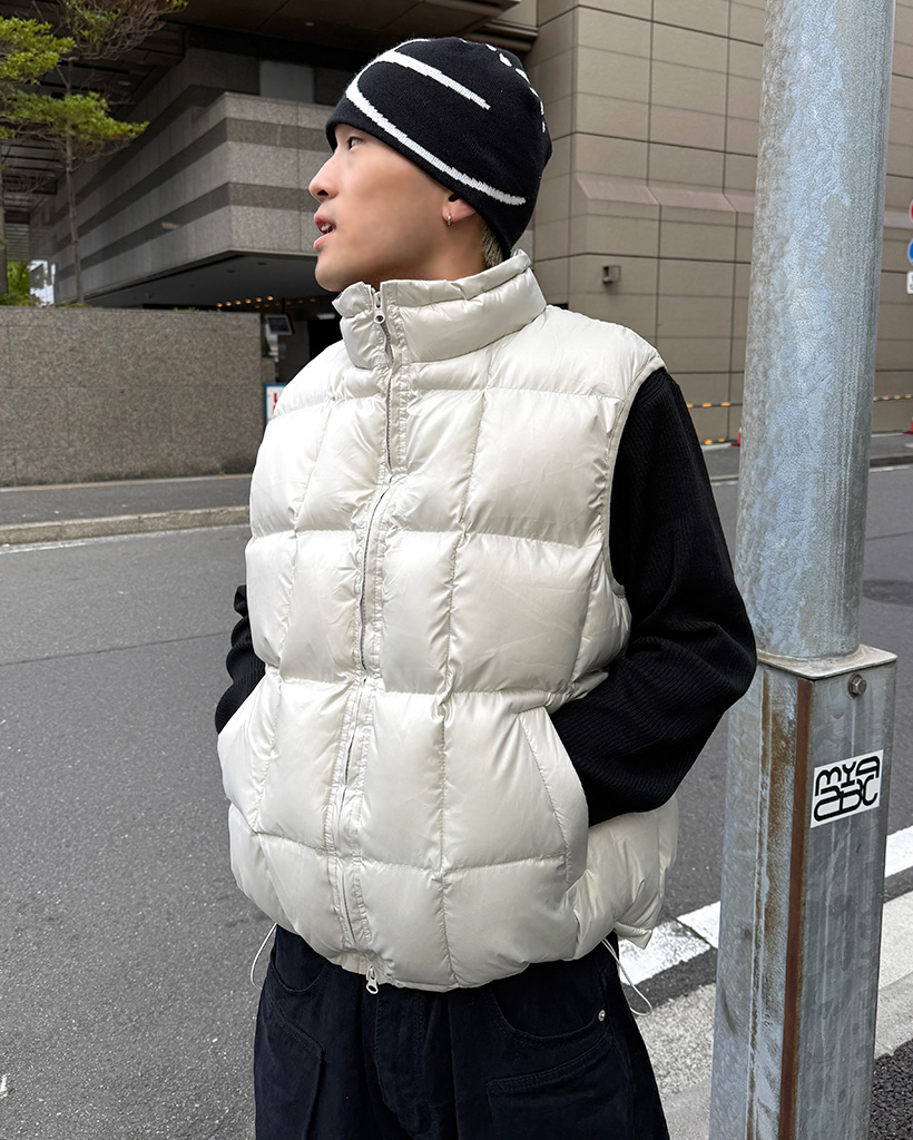 スクエアキルティングダウンベスト