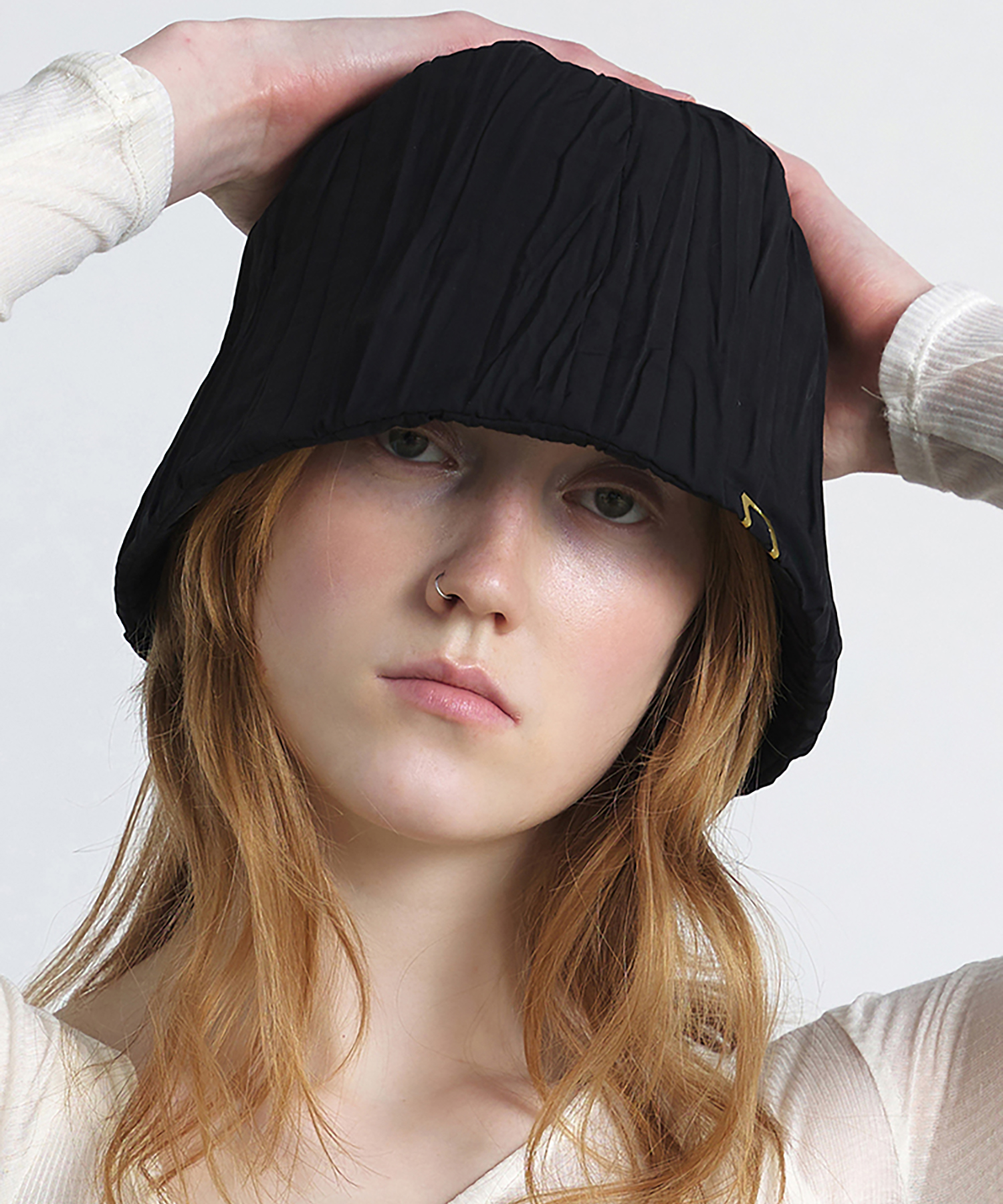 HEART SUMMER KNIT BUCKET HAT BLACK | ファッション通販サイト NUGU