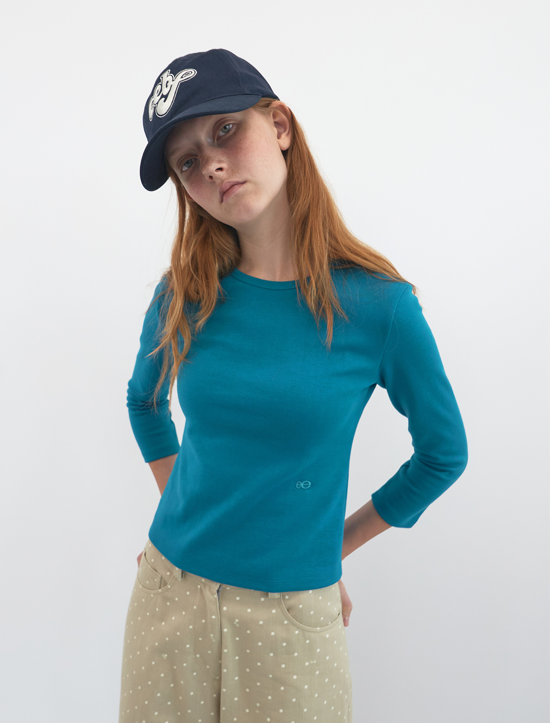 Basic 3/4 Sleeve shirt (Cobalt Blue)