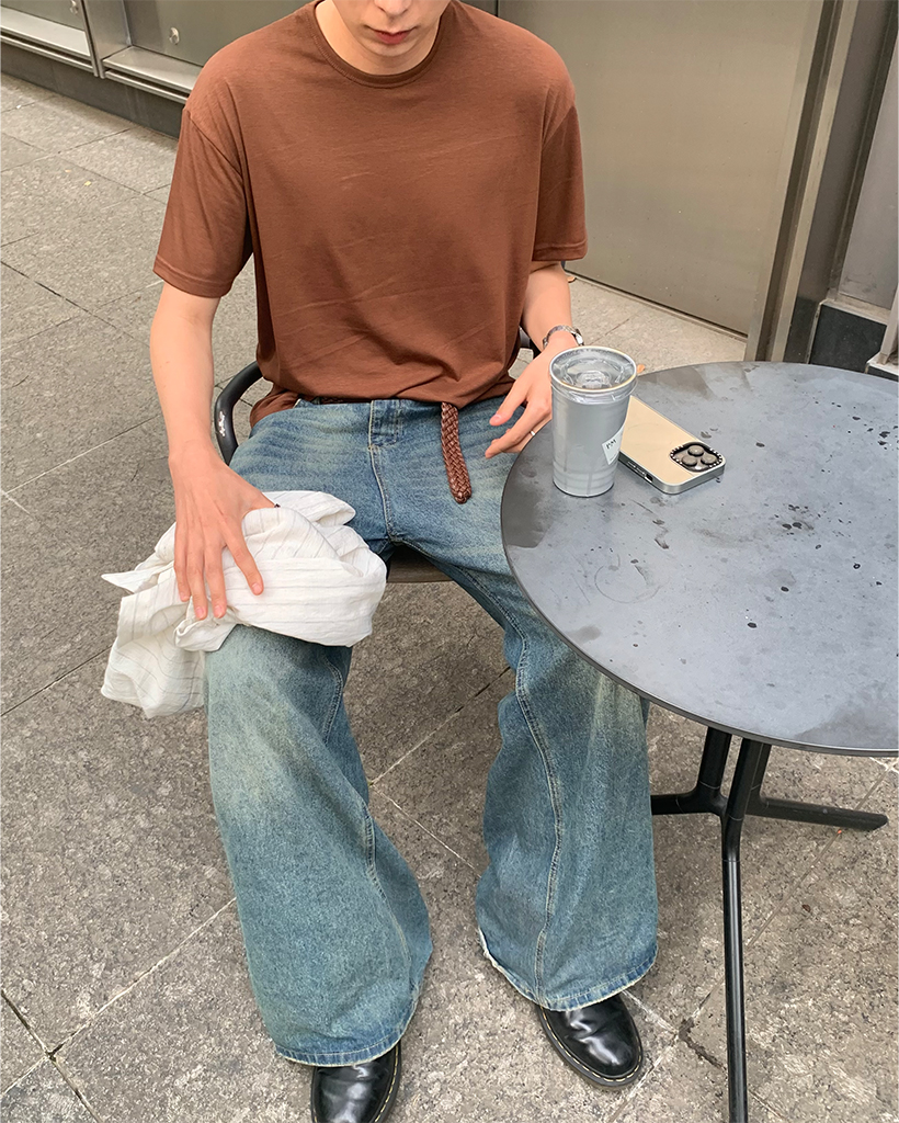 スリムブーツカットデニムパンツ