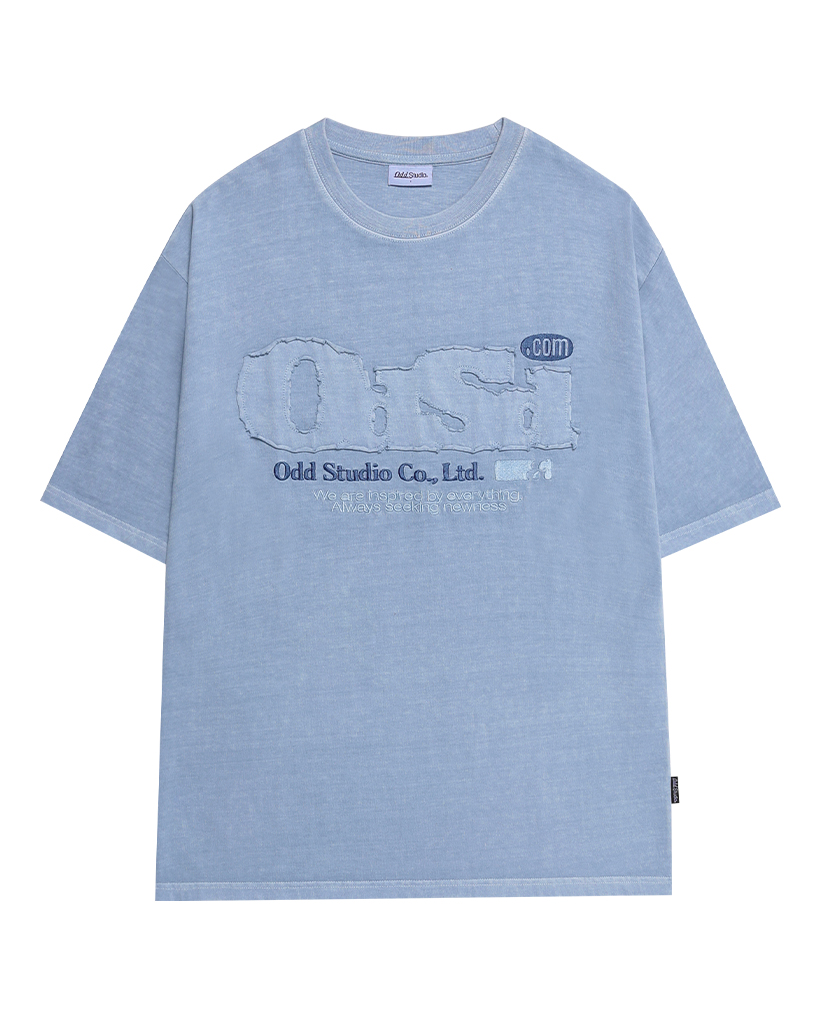 [K-POPアイドル着用] [Influencer pick] ODSD Pigment Damage T-shirt - ASH SKY