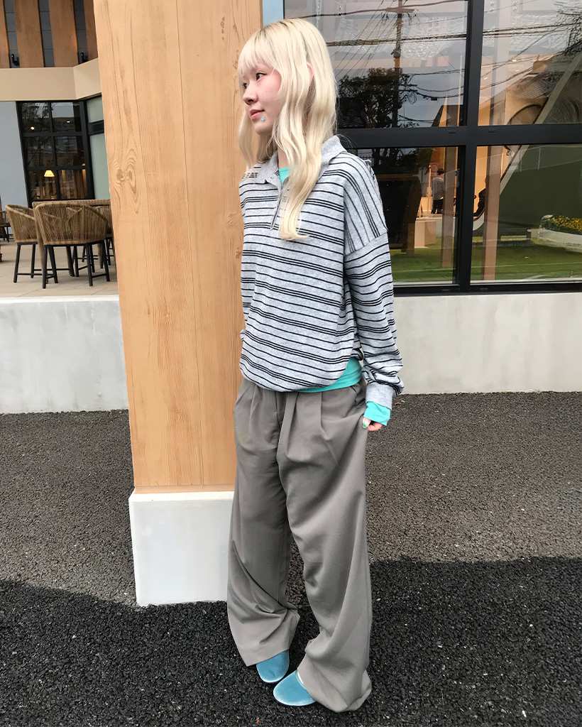 ツータックワイドスラックス