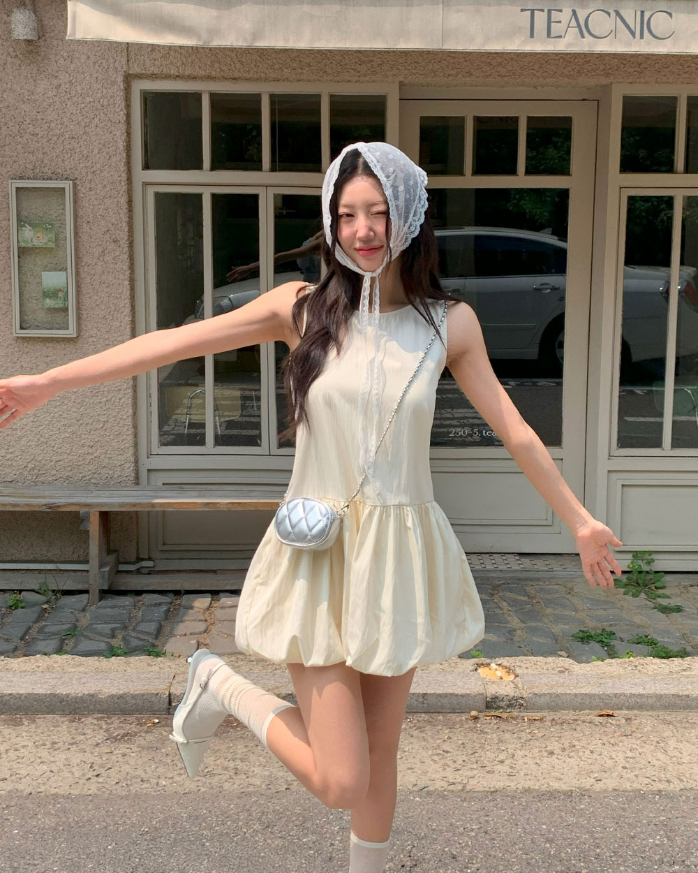 [original] バルーンスリーブレスワンピース