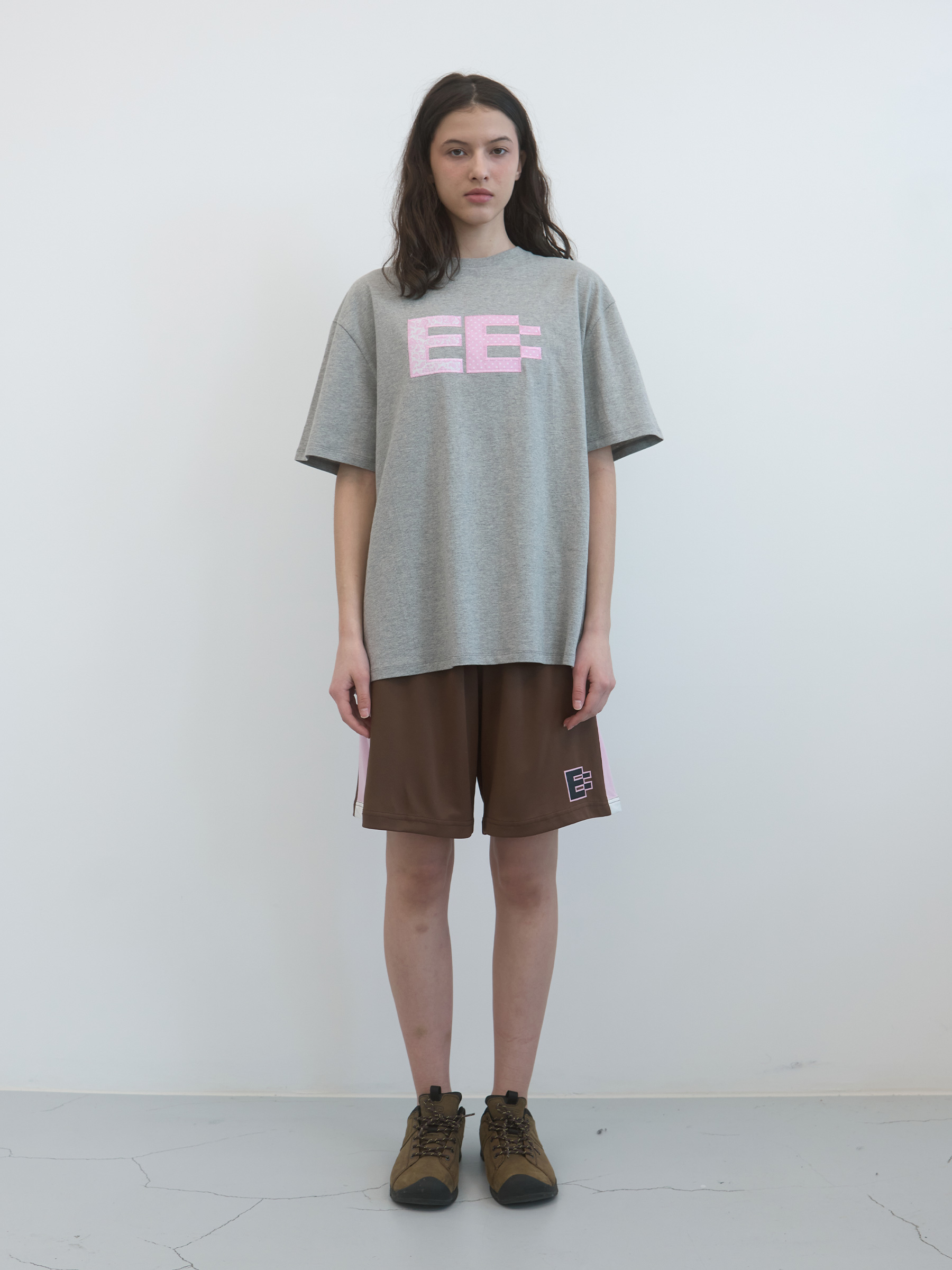Paisley Pixel Logo Boxy T-shirt (Grey)