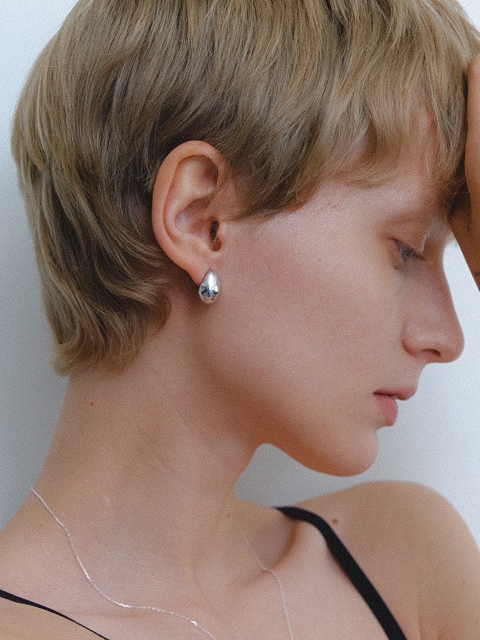 [leeENoir] 韓国アクセ☆925silver☆Hook Pearl Earring Amazon.com: SNSHUN ZX 925 Silver Needle Velvet Bowl
