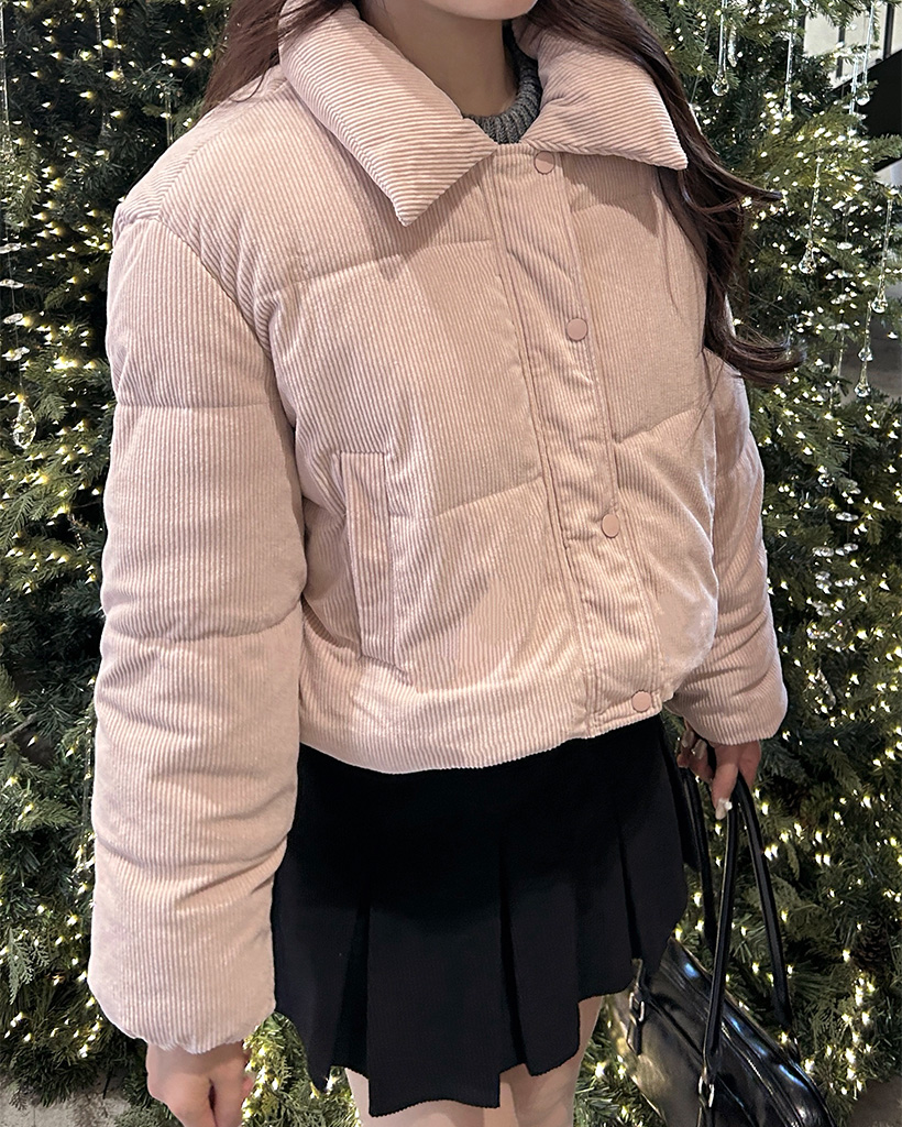 クロップコーデュロイダウン