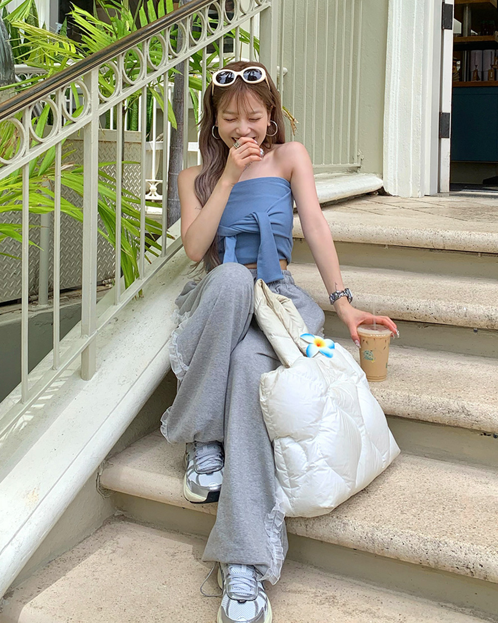 nugu Celume ハートスタッドルーズフィットデニム nugu Celume ハートスタッドルーズフィットデニム