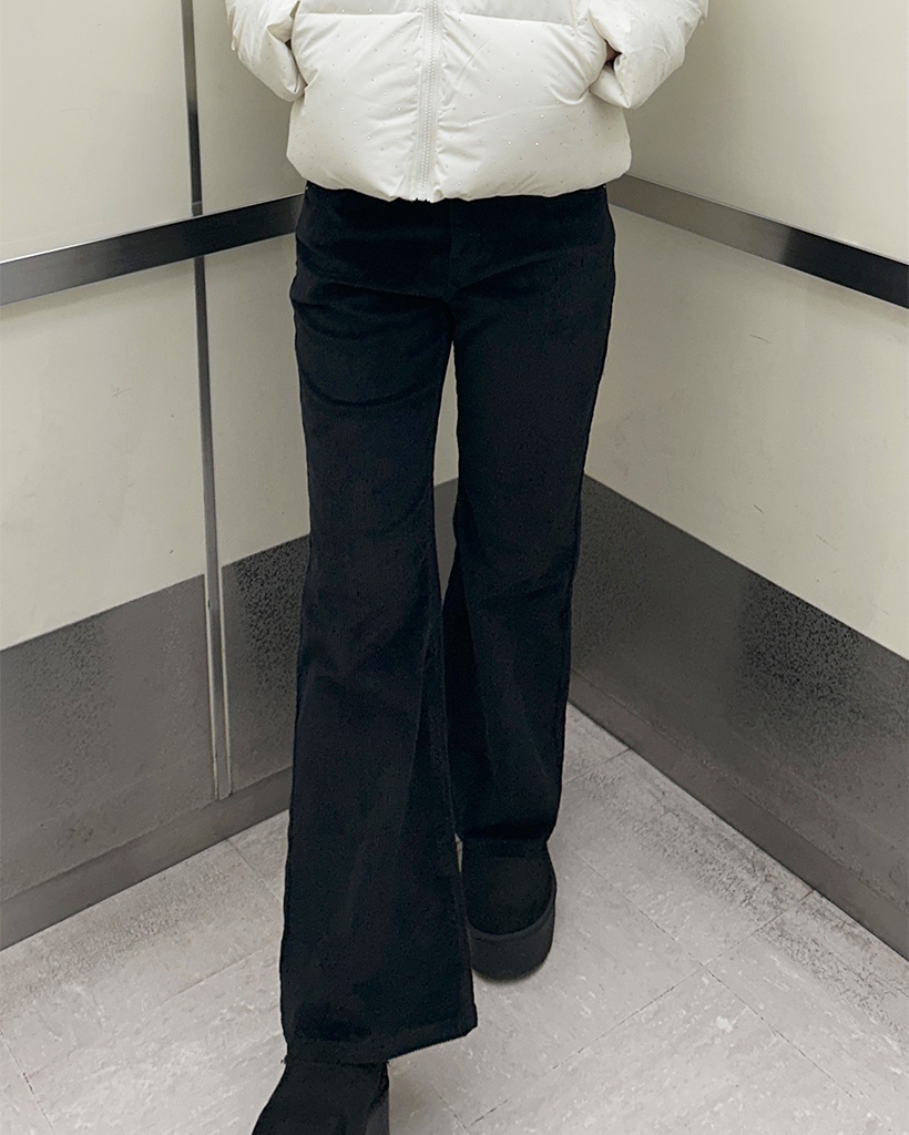 コーデュロイブーツカットパンツ