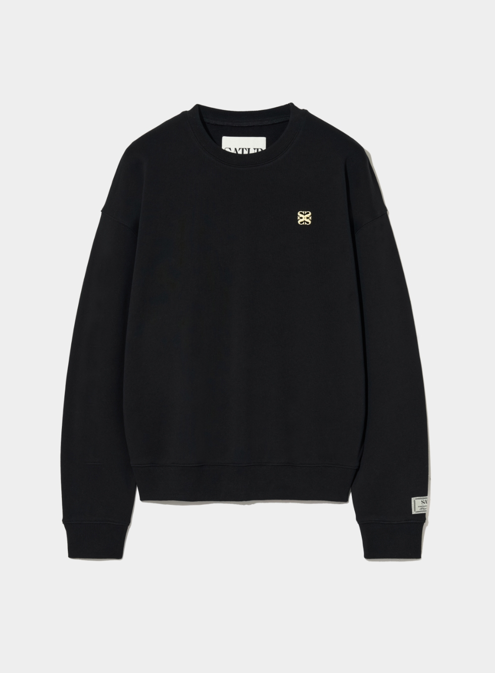 【SATUR】大人気★ Classic Logo Basic Sweatshirt Classic Logo Basic Sweatshirt - Classic Black | ファッション