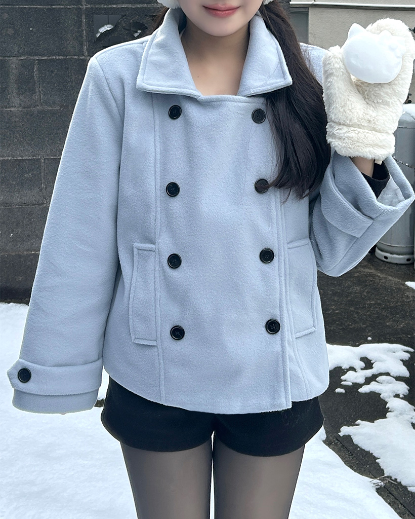 Lamb Vegetable Leather Car Coat (Black) | ファッション通販サイト NUGU