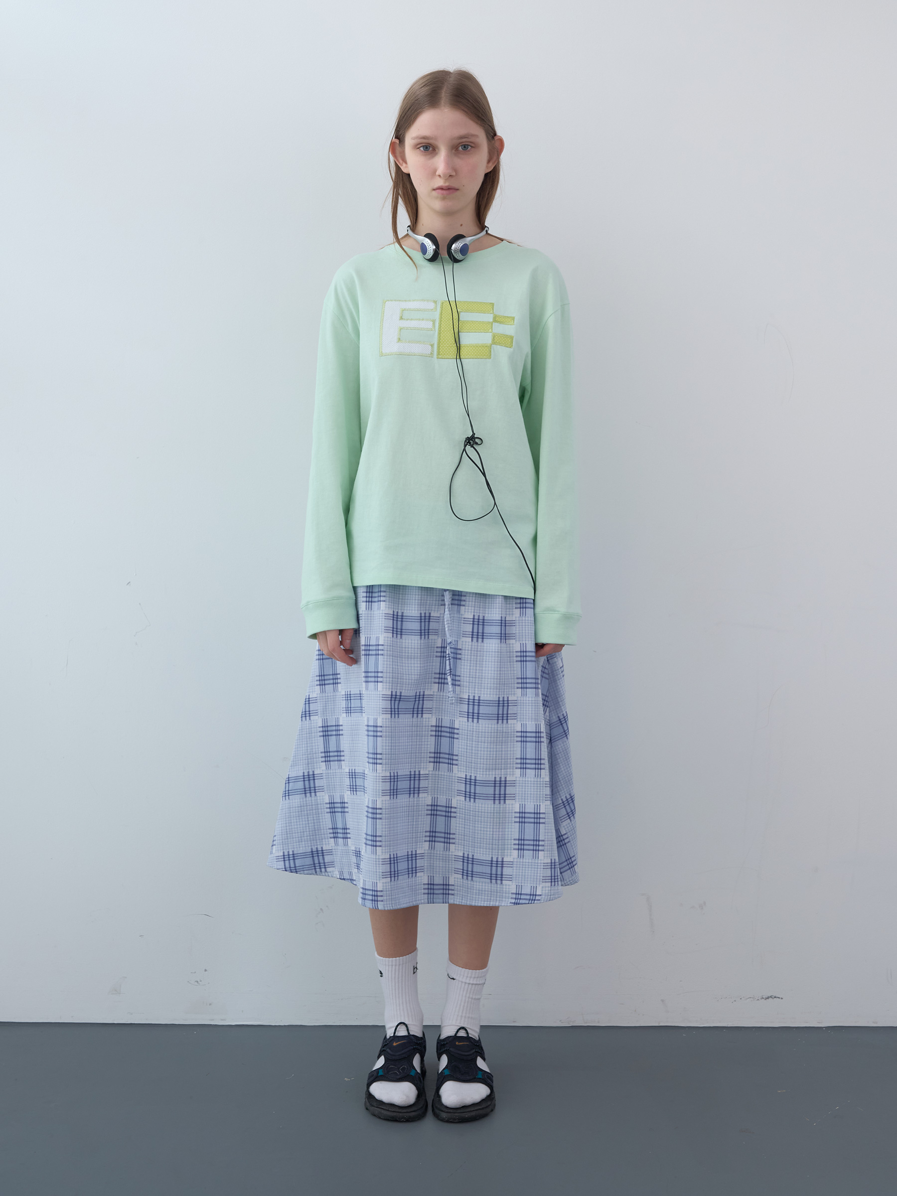 「3月中旬予約配送」Pixel Logo Boxy LST (Mint)