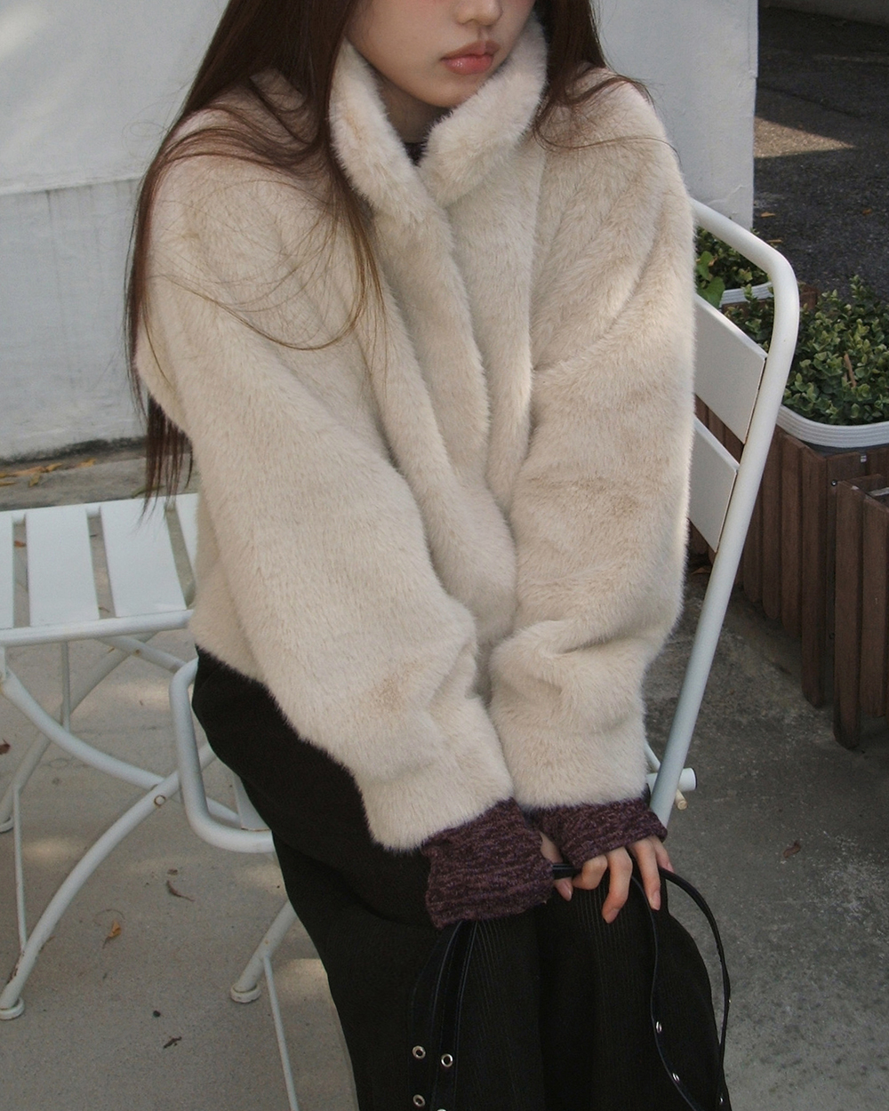 フェイクファーショートジャケット