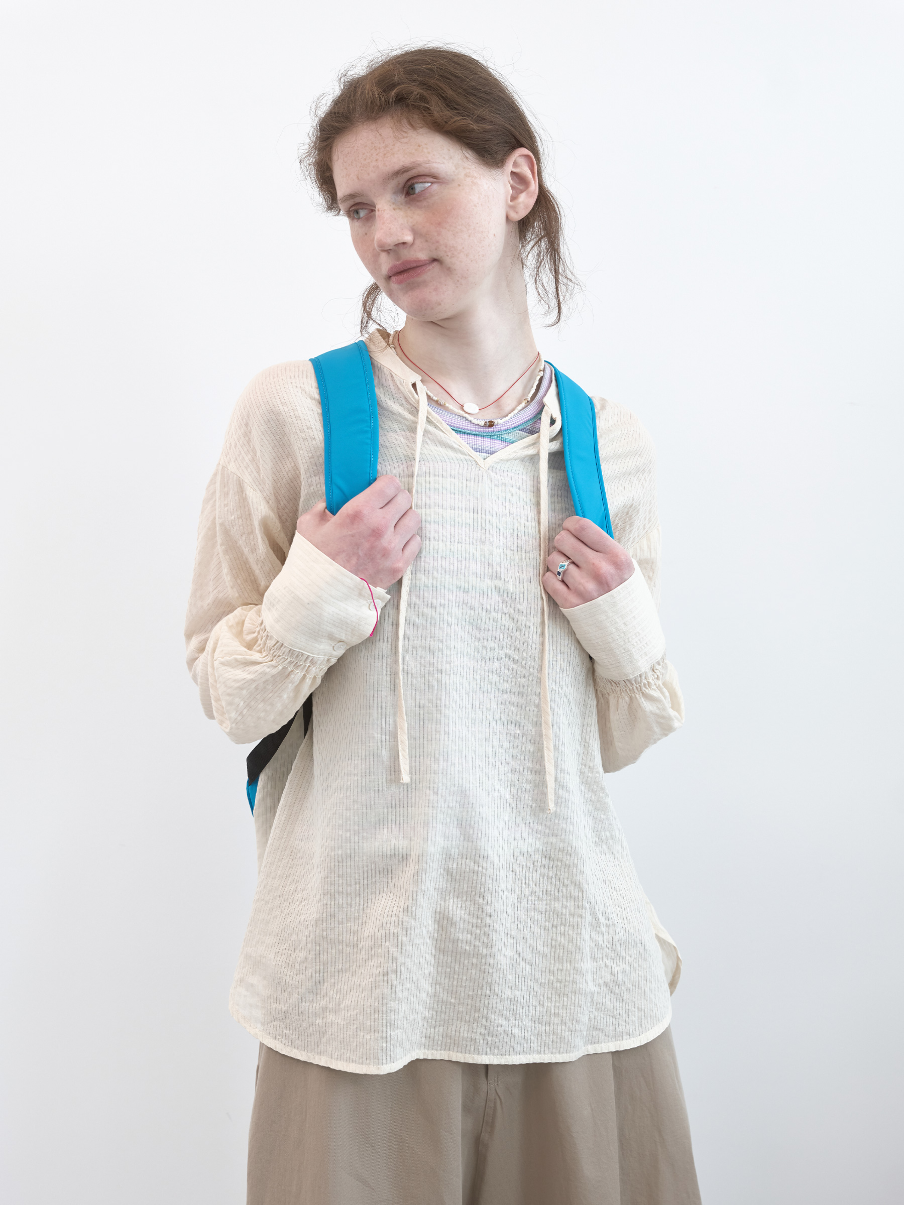 Double Logo Outdoor Backpack (Aqua)
