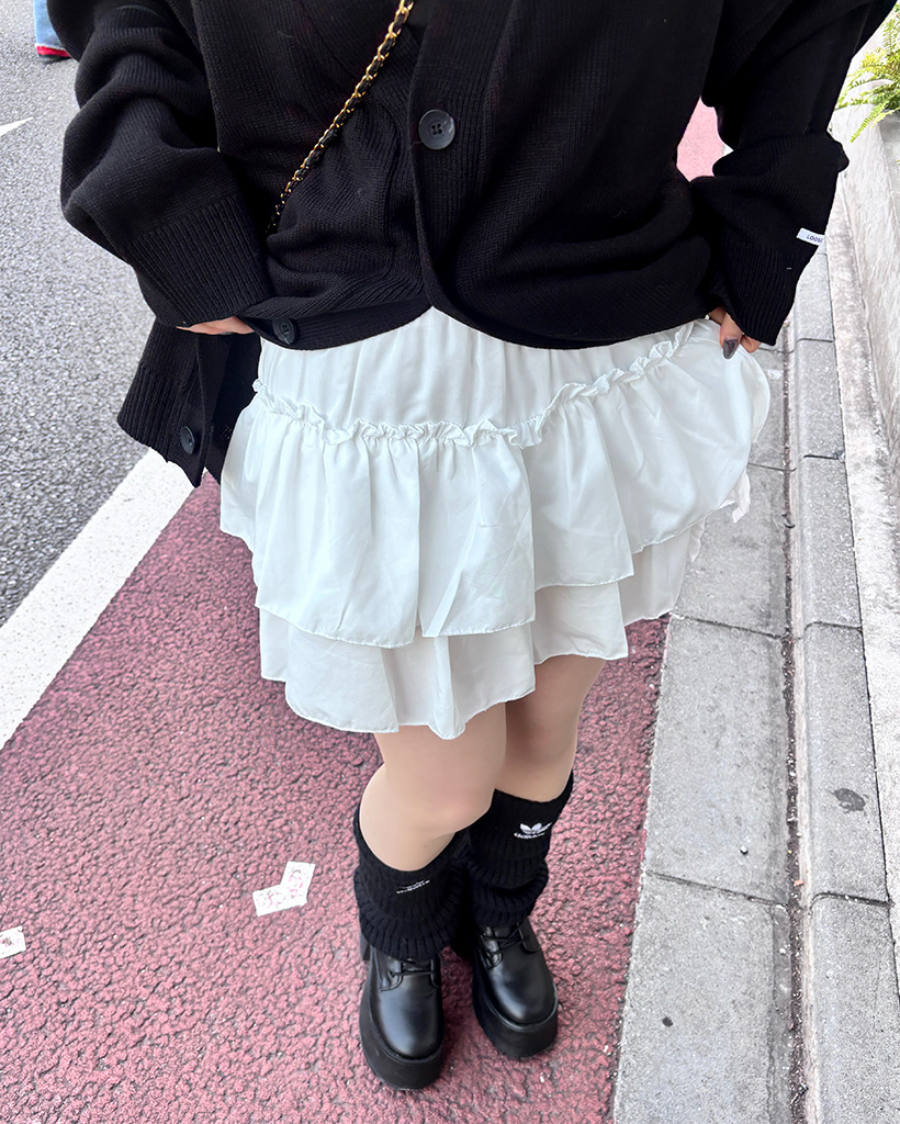 フリルスリットカンカンミニスカート