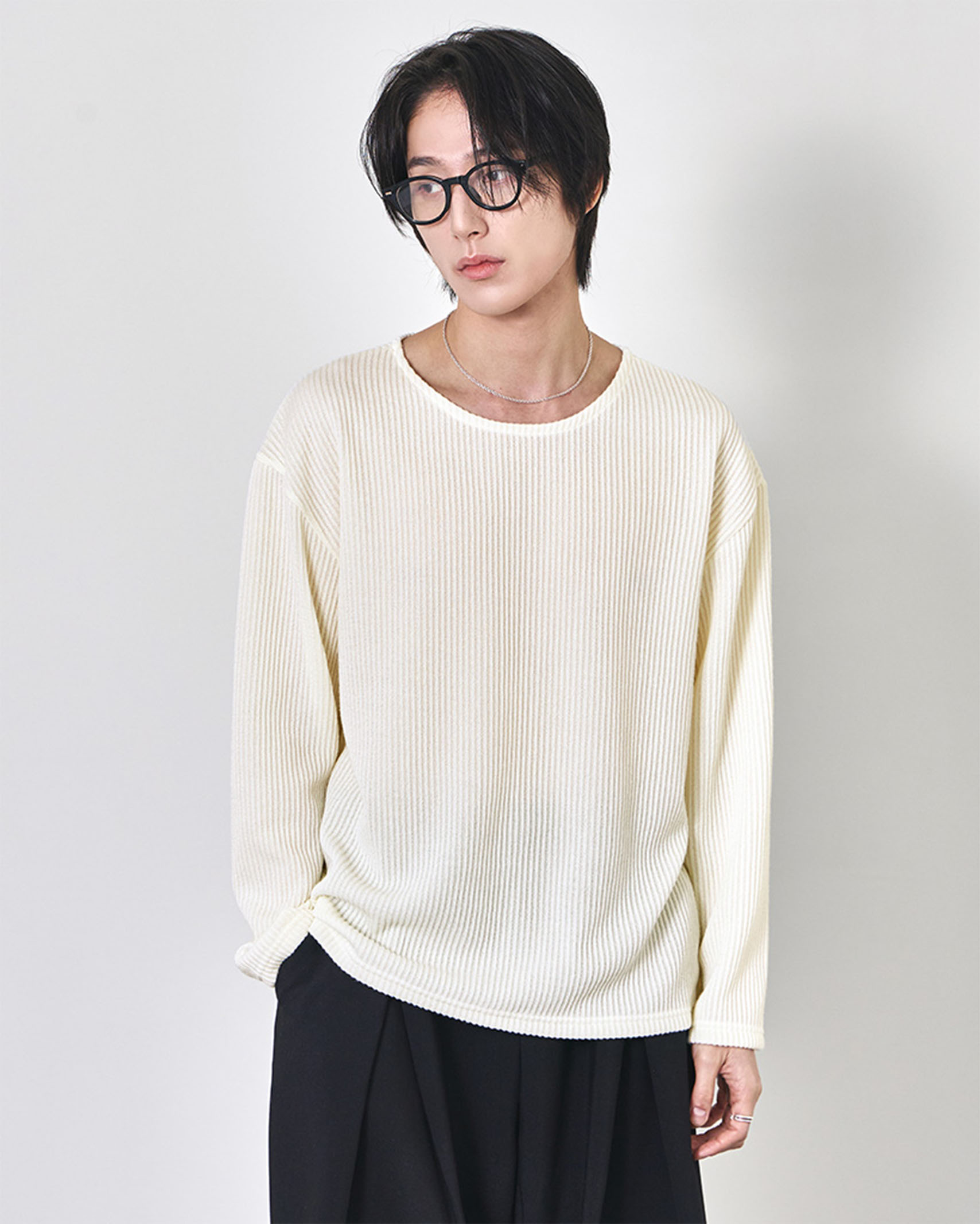 (ユニセックス)ベーシックボートネックライトロンT