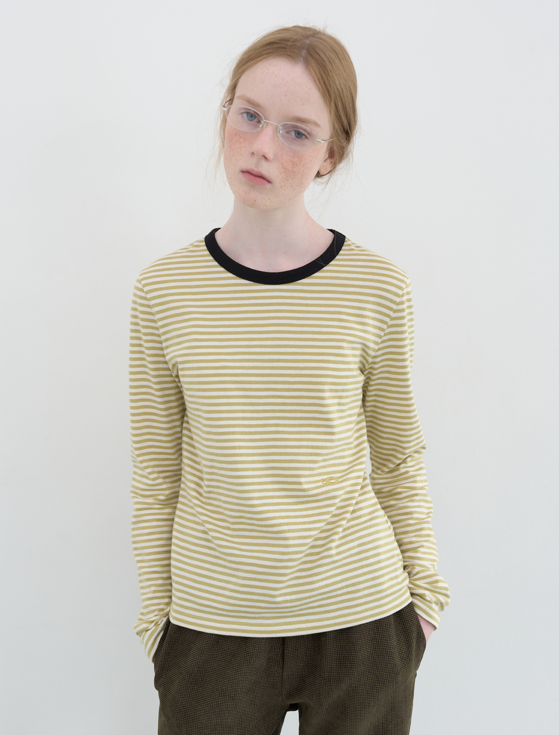 Double Logo Striped Lst (Yellow Stripe)