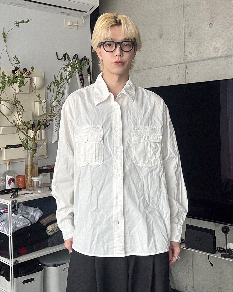 (ユニセックス)コーデュロイカーゴシャツ