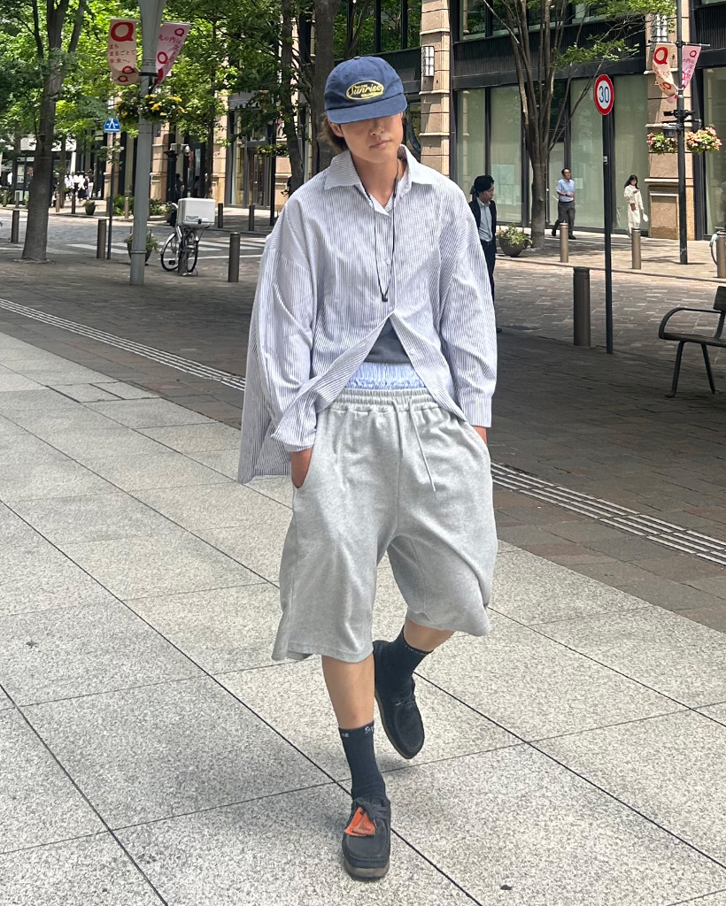 ユニセックス）レイヤードスウェットバミューダパンツ | ファッション