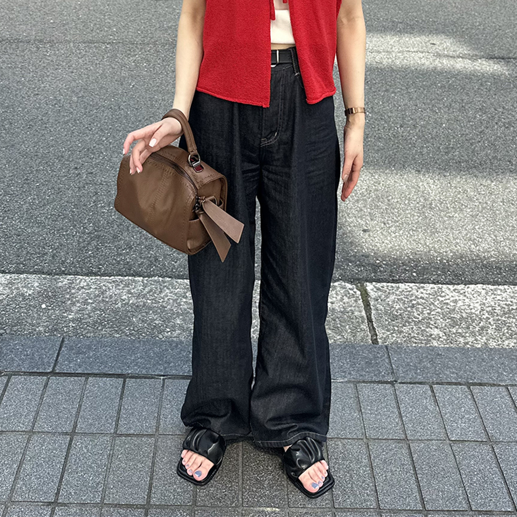 フローラルプリント グリーン ワイドレッグパンツ スタイル | ファッション通販サイト NUGU