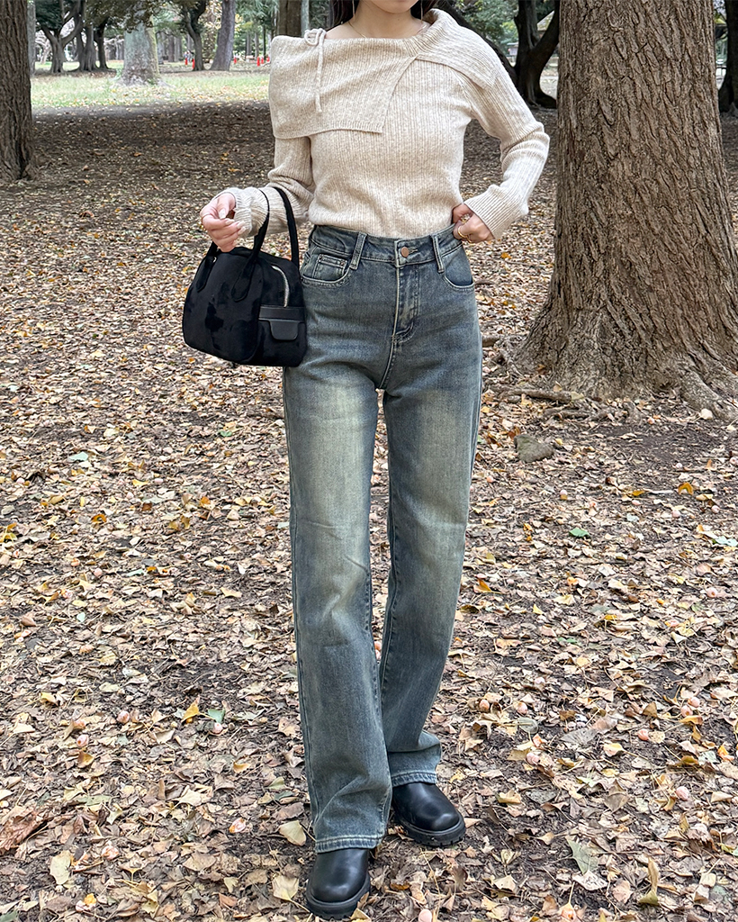 ヴィンテージウォッシュデニムパンツ