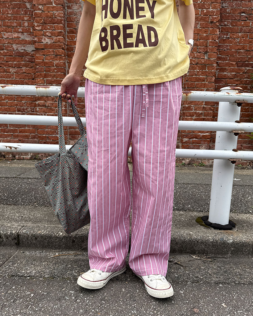 ストライプイージーパンツ