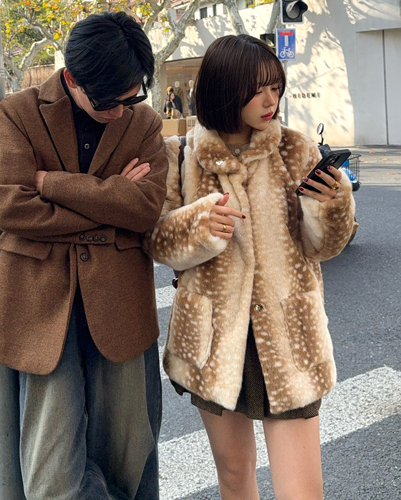 スノードットフェイクファージャケット | ファッション通販サイト NUGU