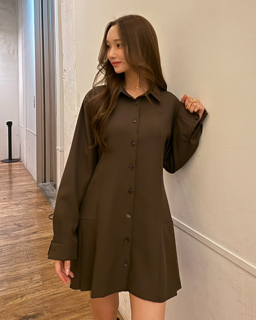 ダーツシャツワンピース