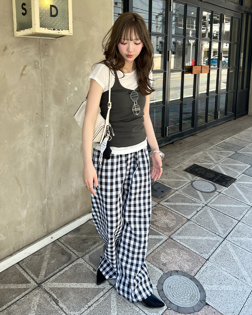 ella エラ24AW 新品タグ付き　ペブラムジレ　ブラック　チュニック TOPS | e L L a