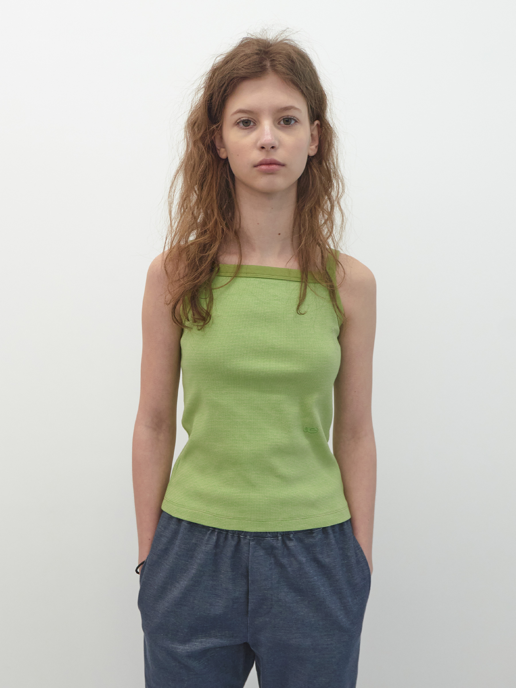 Pencil Striped Sleeveless (Green)