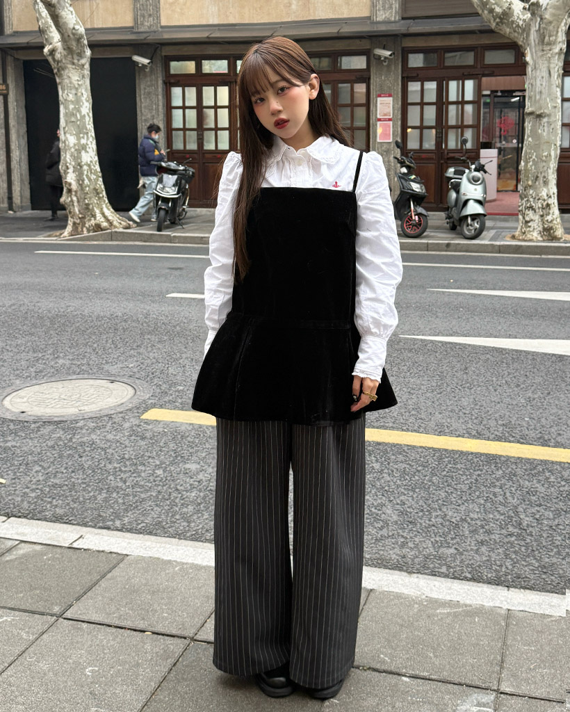 リボンスリーブレスビスチェ