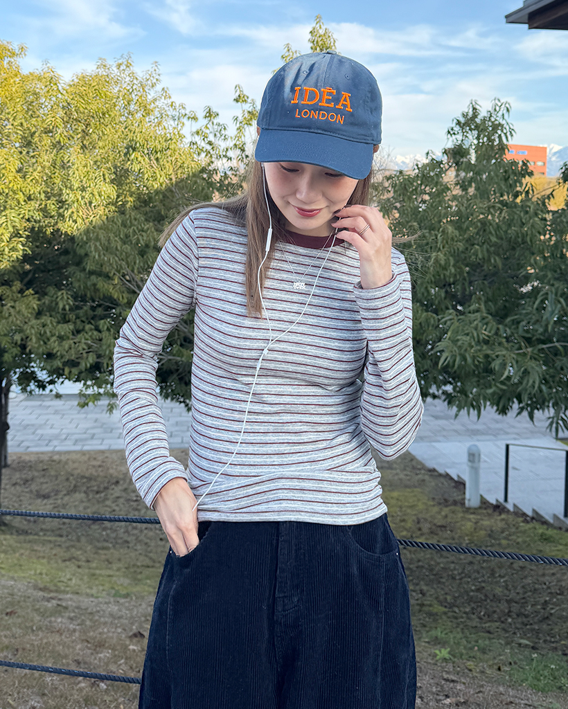 ベーシックカラーボーダー長袖Tシャツ