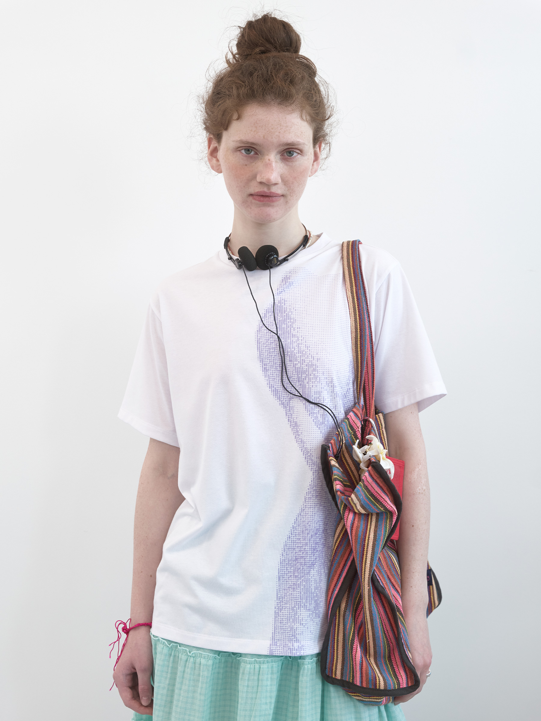 Summer Striped Big Bag (Neon Pink Multi)