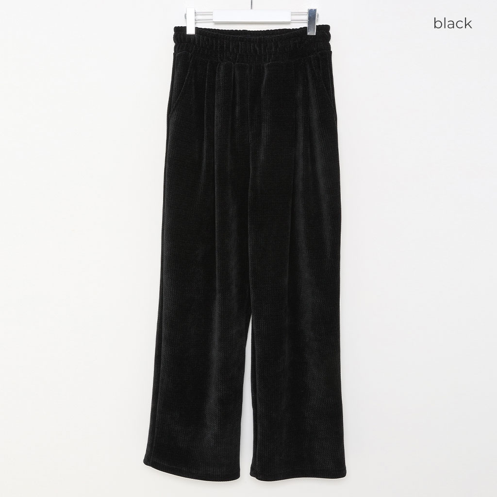 【美品クリーニング済み】SSZ ワイドコーデュロイパンツ Mサイズ 黒 ブラック 美品クリーニング済み】SSZ ワイドコーデュロイパンツ Mサイズ