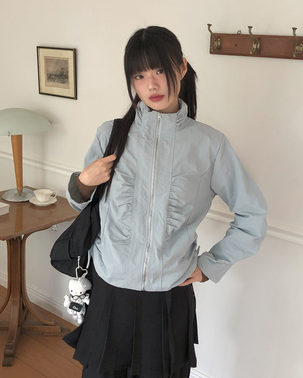 リボンシャーリングマウンテンパーカー | ファッション通販サイト NUGU