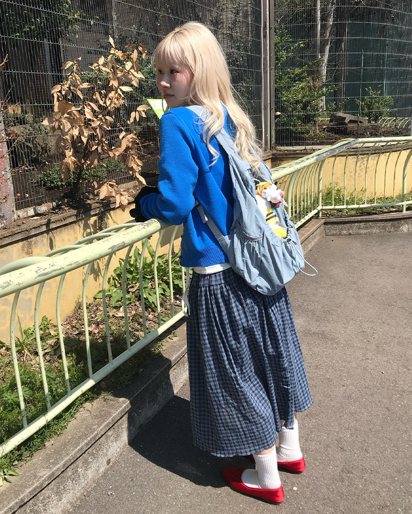 ヴィンテージチェックミディスカート