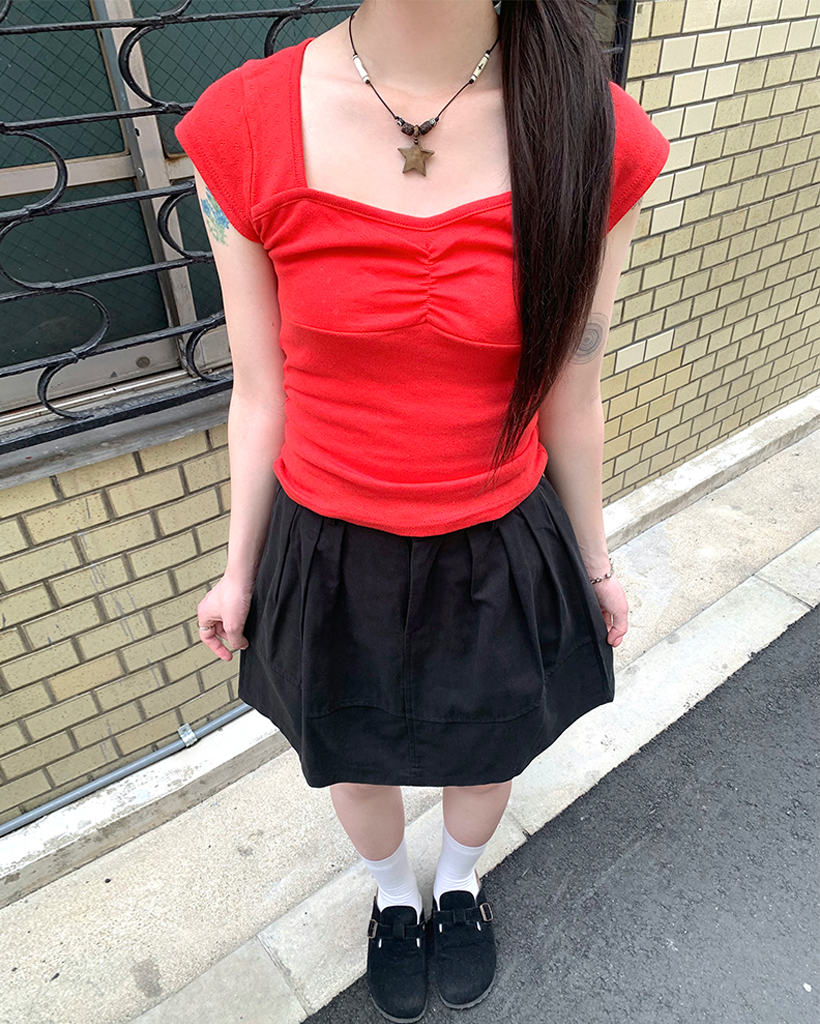 パンチングシャーリング半袖Tシャツ
