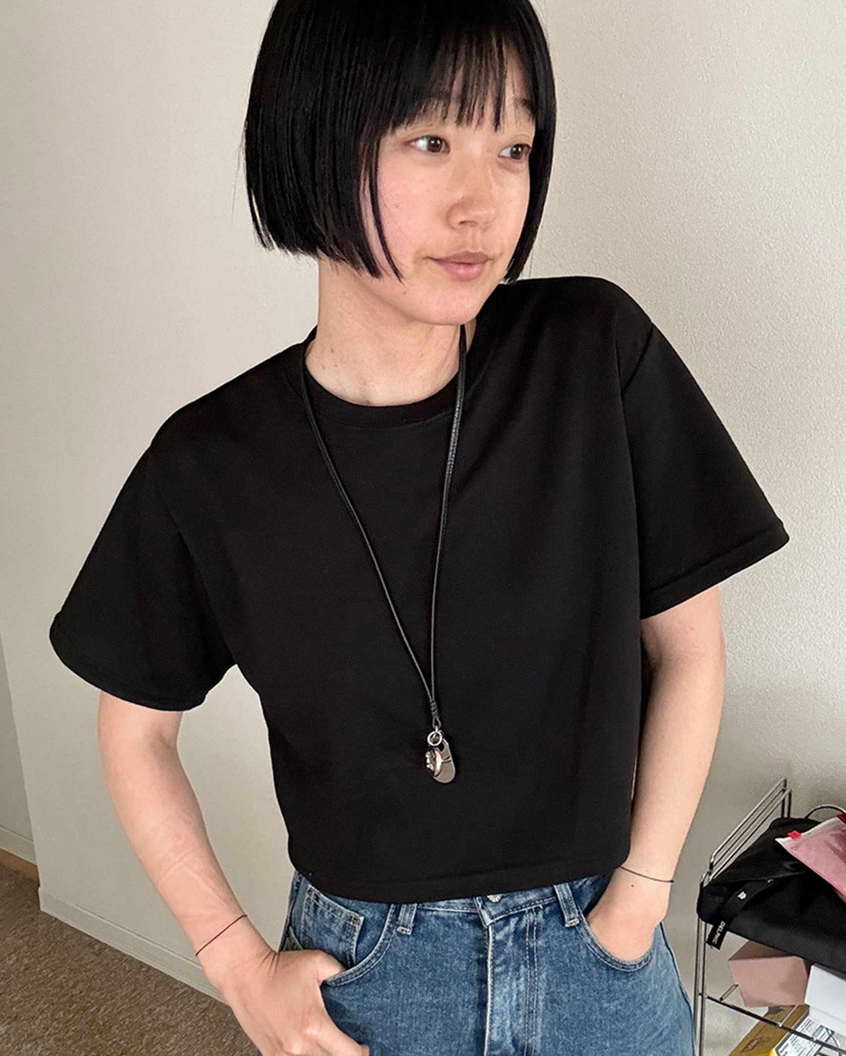 ベーシックセミクロップTシャツ